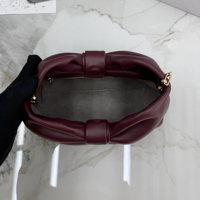 Small Dior Bow Bag Lambskin M0715O Wine