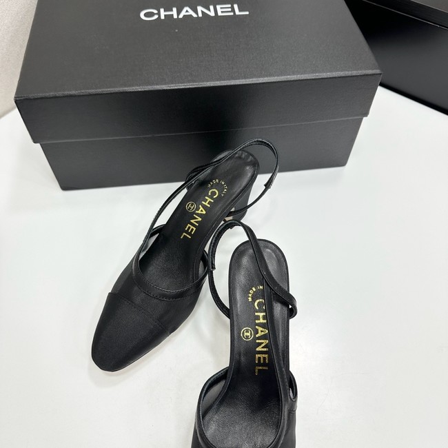 Chanel Slingbacks Mesh & Grosgrain Heel Height 65mm G31318-2