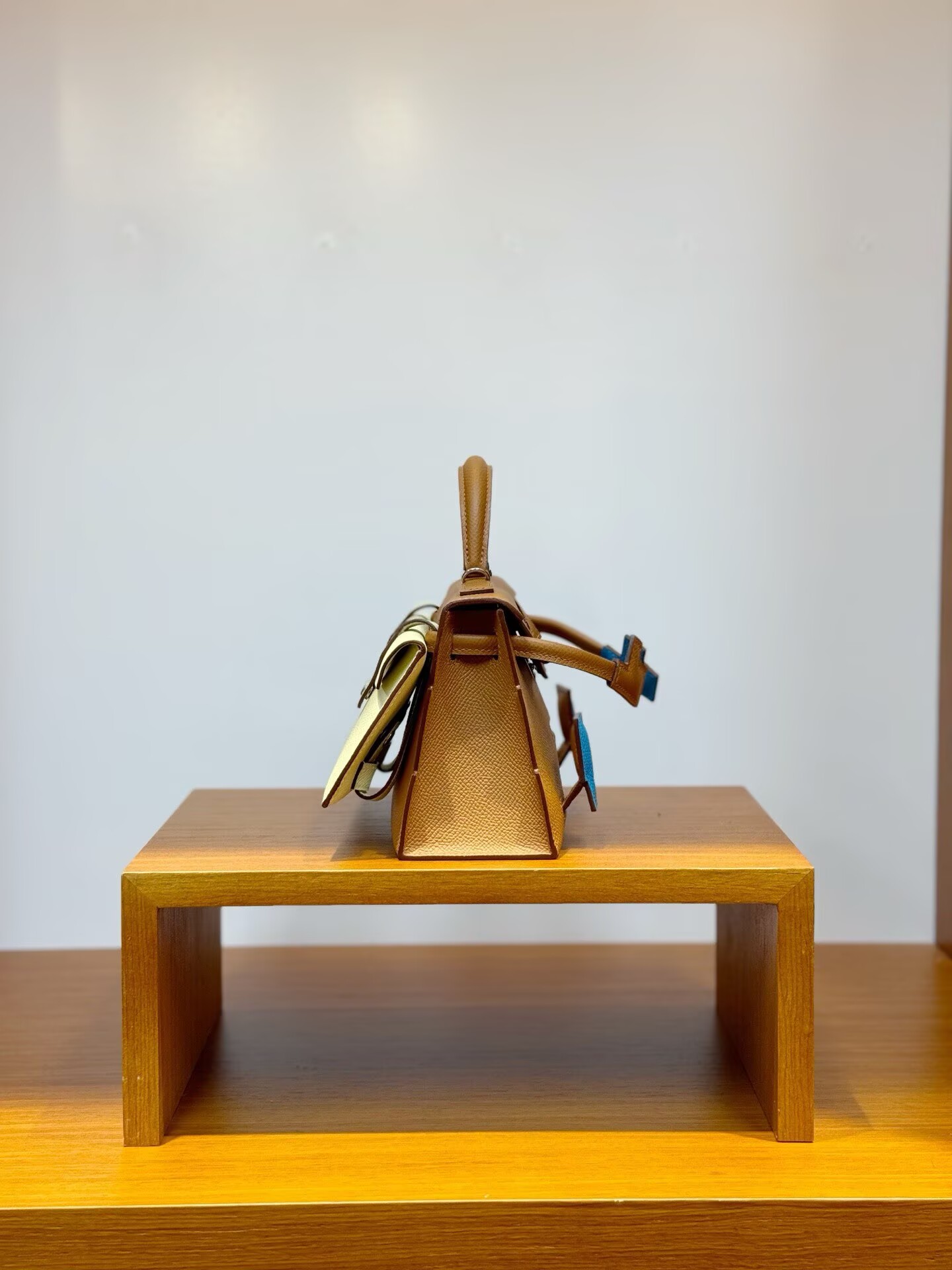 Hermes Original Epsom Leather Mosaic Figure Bag H6302 Brown