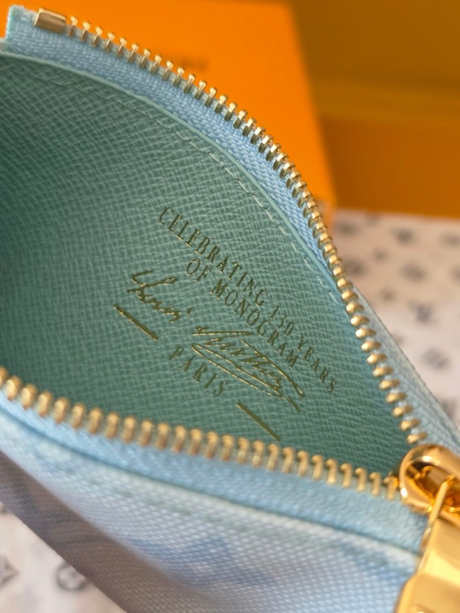 Louis Vuitton Key Pouch M27674 Bleu Courrier