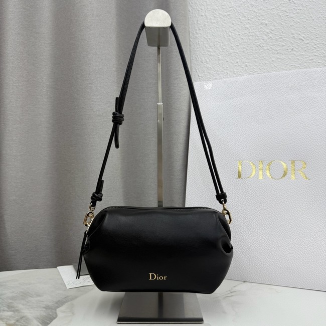 Dior Bow Pouch Supple Lambskin S3900PQ black