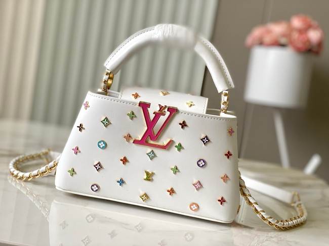 Louis Vuitton LV x TM Capucines East-West Mini M27636 white