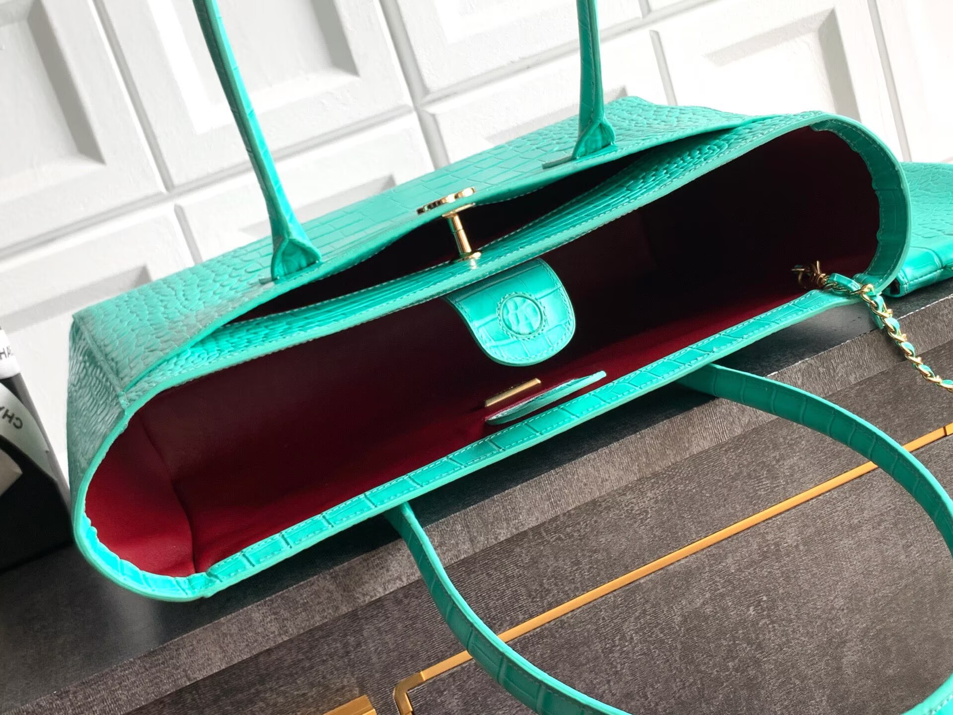 Chanel 2026SS Original Crocodile Leather A31021 Blue Chanel 2026SS Original Crocodile Leather A31021 Blue