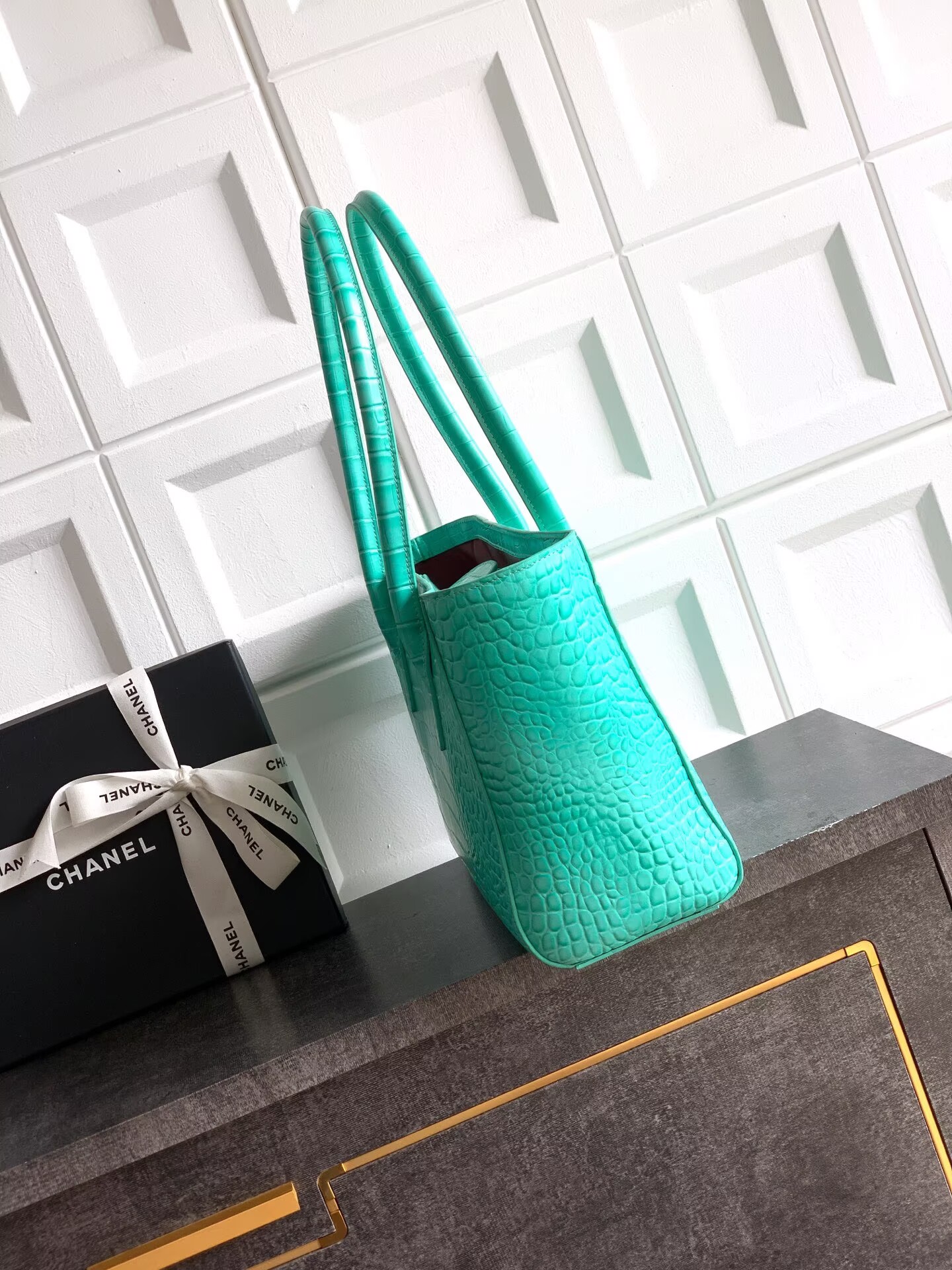 Chanel 2026SS Original Crocodile Leather A31021 Blue Chanel 2026SS Original Crocodile Leather A31021 Blue