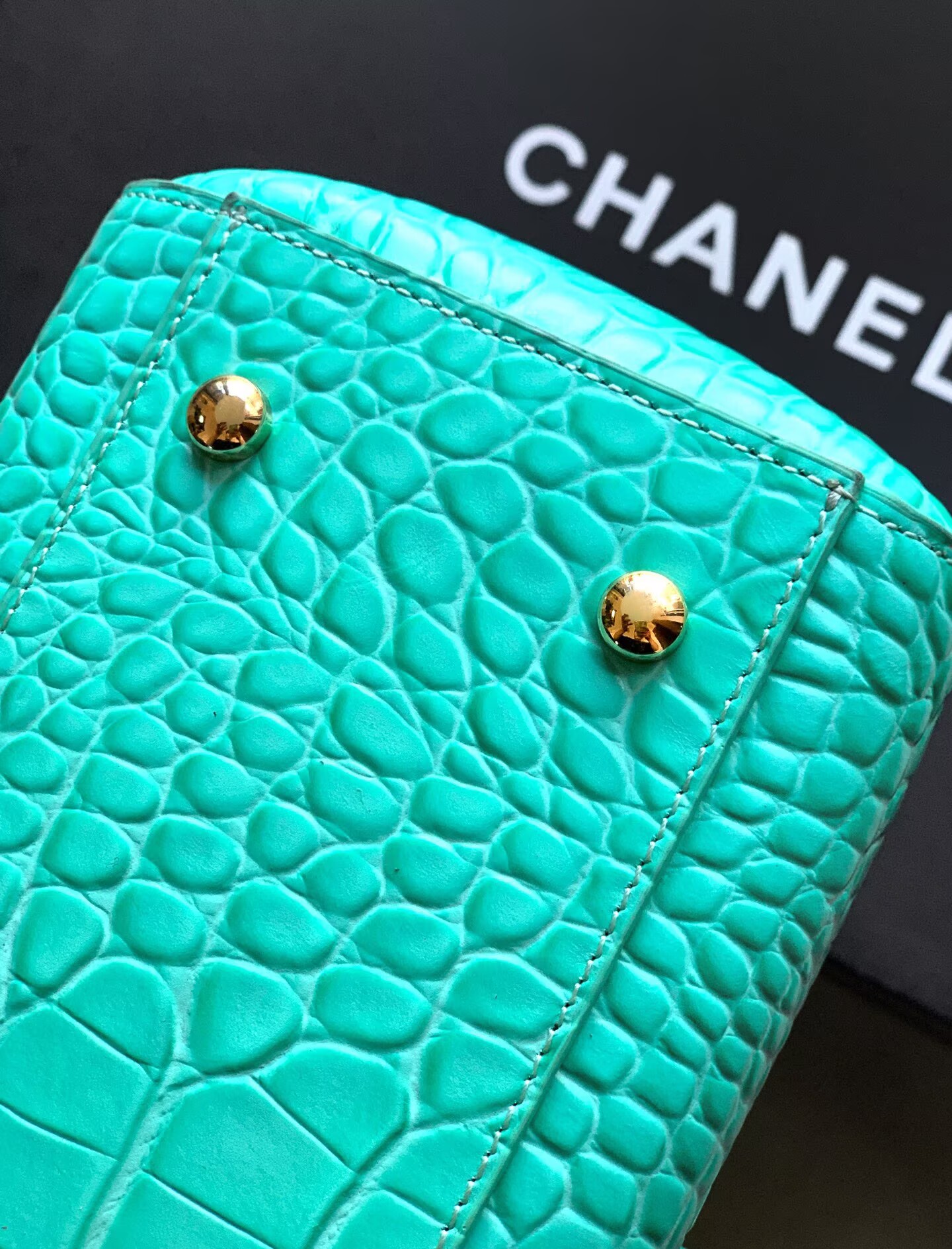 Chanel 2026SS Original Crocodile Leather A31021 Blue Chanel 2026SS Original Crocodile Leather A31021 Blue