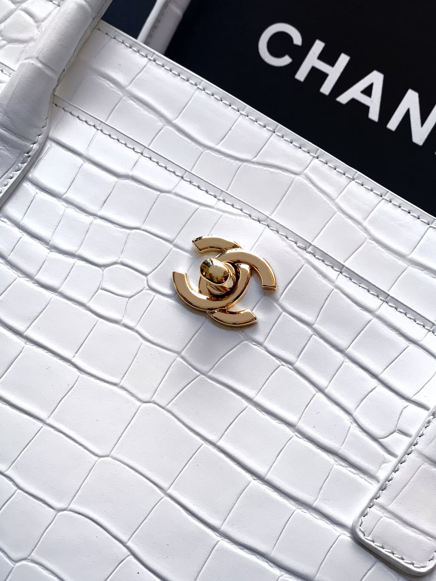 Chanel 2026SS Original Crocodile Leather A31021 White Chanel 2026SS Original Crocodile Leather A31021 White
