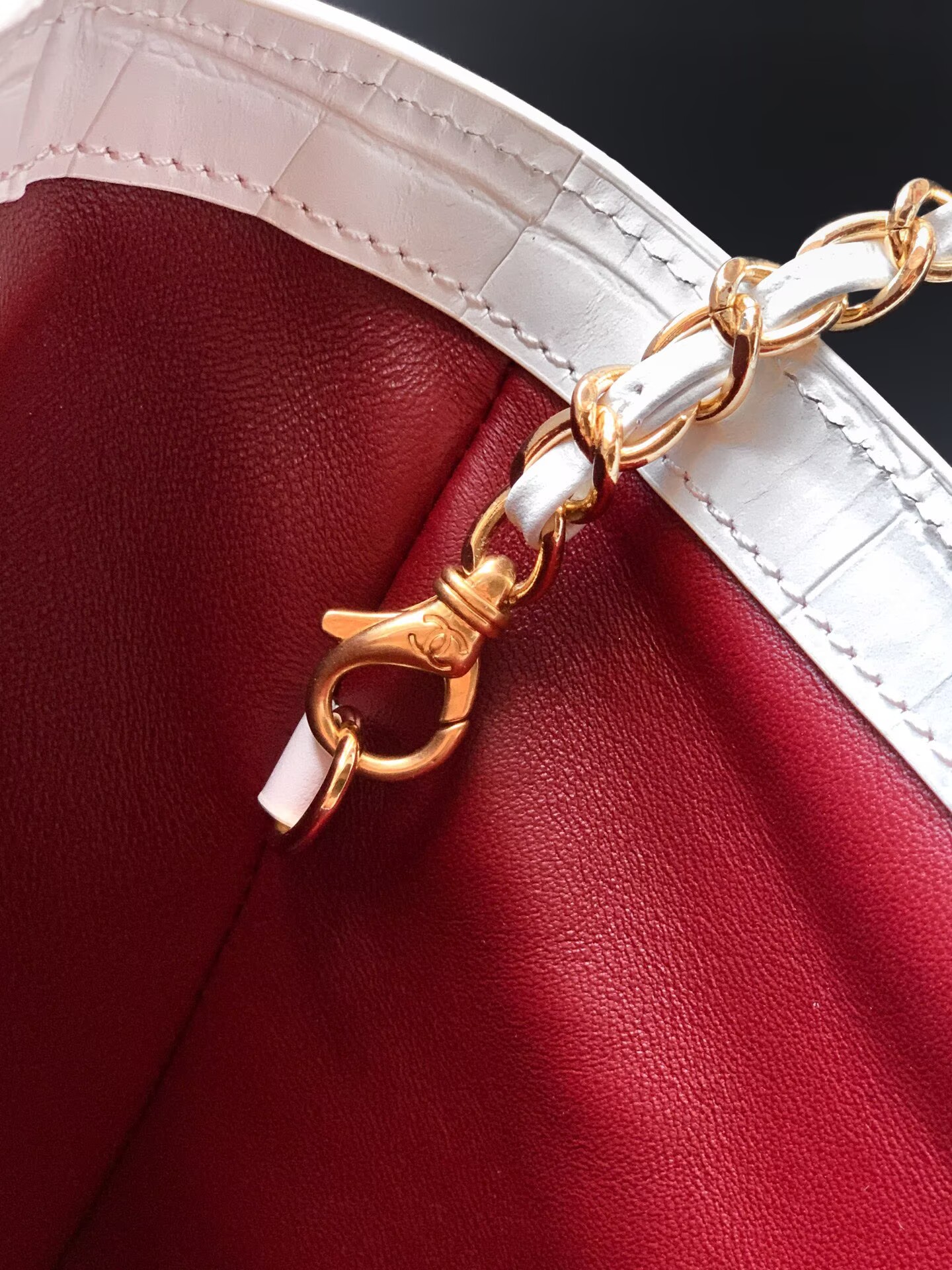 Chanel 2026SS Original Crocodile Leather A31021 White Chanel 2026SS Original Crocodile Leather A31021 White