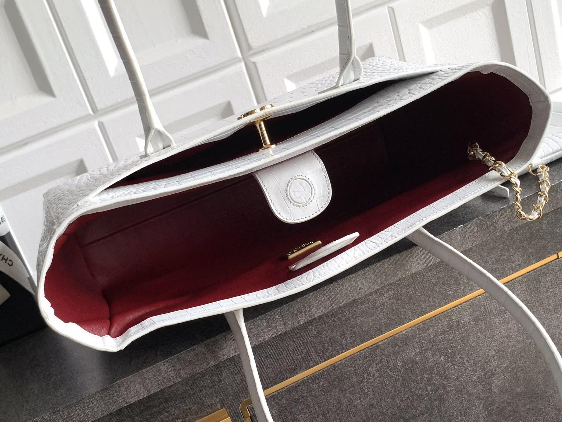 Chanel 2026SS Original Crocodile Leather A31021 White Chanel 2026SS Original Crocodile Leather A31021 White