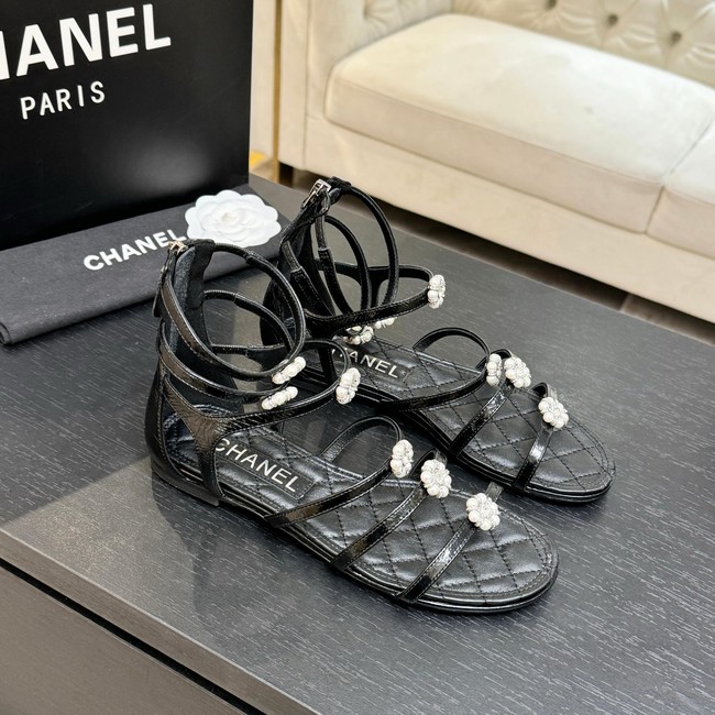 Chanel Sandals Laminated Lambskin 66964-4