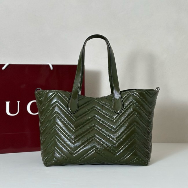Gucci GG Marmont medium tote bag 855279 dark green