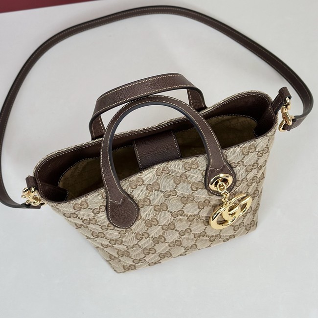 Gucci GG Marmont small tote bag GG canvas 855391 brown