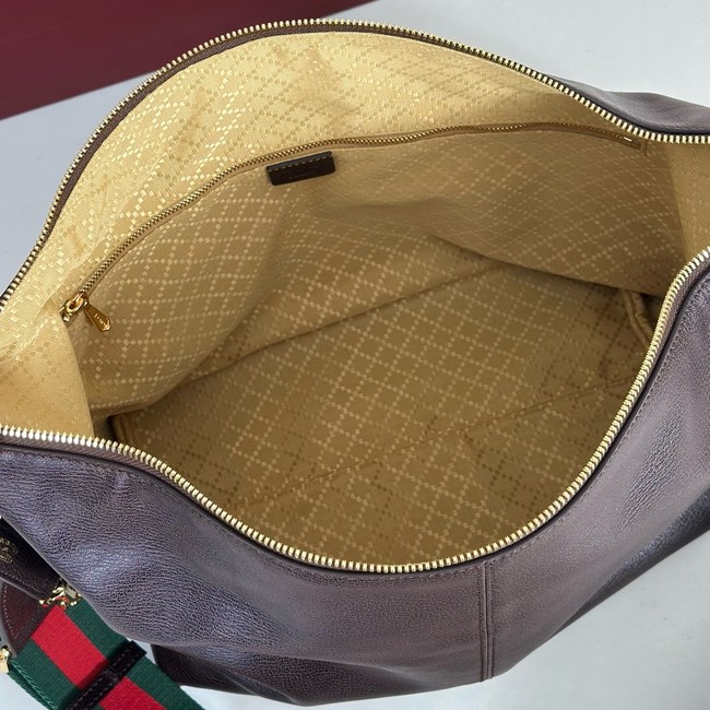 Gucci Brera medium crossbody bag 866938 dark brown leather