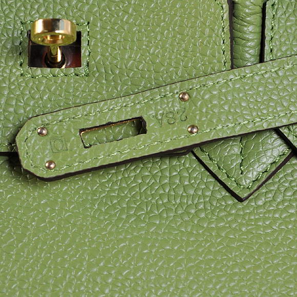 Hermes Birkin 35CM Tote Bags Smooth Togo Leather Green Golden