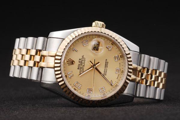 Rolex Datejust Stainless Steel Golden Surface Watch-RD2385 Rolex Datejust Stainless Steel Golden Surface Watch-RD2385