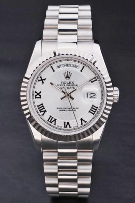 Rolex Day-Date Silver&White Cutwork 34mm Men Watch-RD3822 Rolex Day-Date Silver&White Cutwork 34mm Men Watch-RD3822