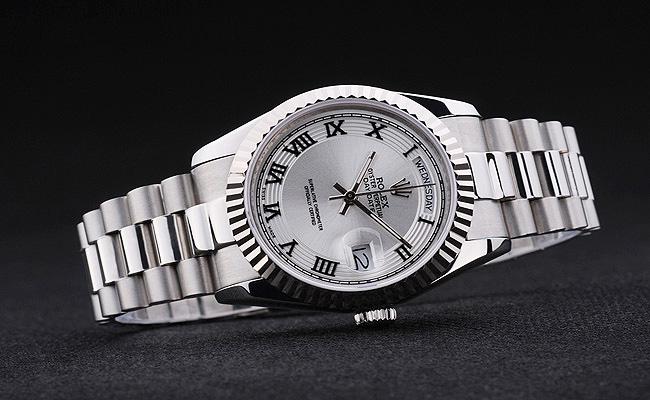 Rolex Day-Date Silver&White Cutwork 34mm Men Watch-RD3822 Rolex Day-Date Silver&White Cutwork 34mm Men Watch-RD3822